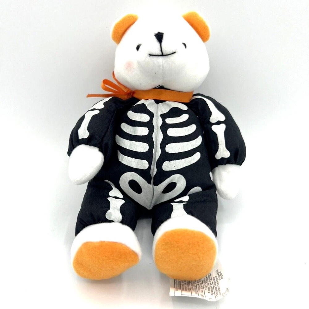 Hallmark Brandon Bear in glow in the dark skeleton Halloween costume plush